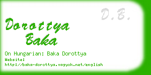 dorottya baka business card